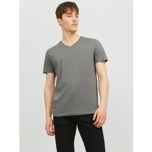 Grey Mens Basic T-Shirt Jack & Jones Organic - Men