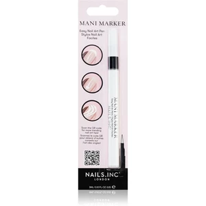 Nails Inc. Mani Marker zdobicí lak na nehty v aplikačním peru White 3 ml
