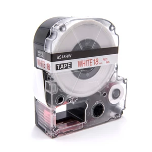 Epson LC-SS18RW, 18mm x 8m, červený tisk / bílý podklad, kompatibilní páska