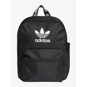 Ruksak adidas Originals dámsky, čierna farba, malý, s potlačou