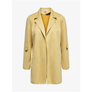 Yellow coat in suede finish ONLY Joline - Women