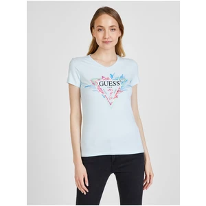 Light Blue Women's T-Shirt Guess - Women