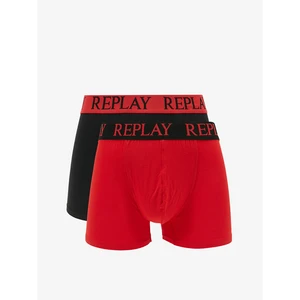 Replay Boxerky Boxer Style 04/C Cuff Logo 2Pcs Box - Pánské