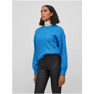 Blue sweater with balloon sleeves VILA Oya - Women