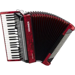 Hohner Bravo III 120 Piros Billentyűs harmonika