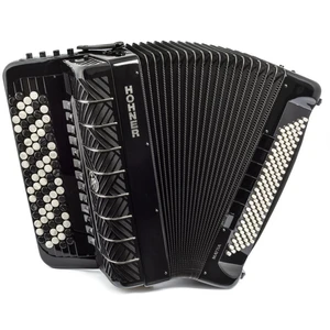 Hohner Mattia IV 120 CR B Gun Black Akordeon guzikowy