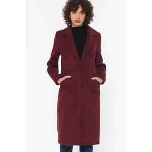 Z6508 DEWBERRY WOMEN KABAN-BURGUNDY