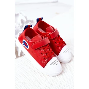 Children's Sneakers With Velcro Red Cartoon