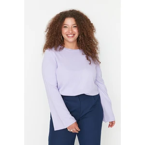 Trendyol Curve Plus Size Sweater - Purple - Regular fit