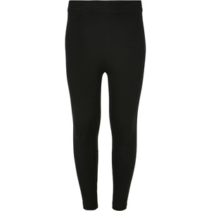 High-waisted jersey leggings for girls - black