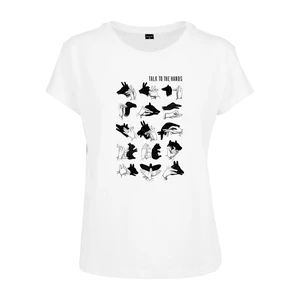 Women's T-shirt Talk To The Hand Box white