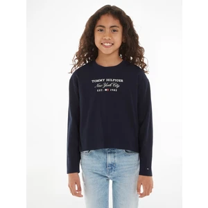 Dark blue girly T-shirt Tommy Hilfiger - Girls