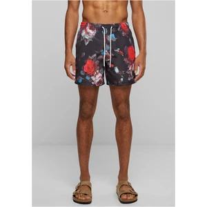 Swimsuit pattern shorts black rose aop