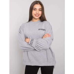 Gray melange cotton sweatshirt