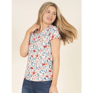 Blue-white floral T-shirt Brakeburn - Women