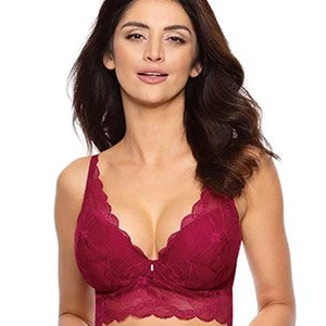 Charlize / PG1 push-up half-corset - burgundy