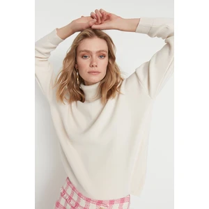 Trendyol Ecru Turtleneck Knitwear Sweater