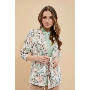 Tropical pattern blazer