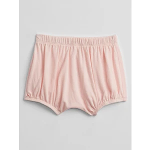 Růžové holčičí baby kraťasy bear bubble shorts GAP