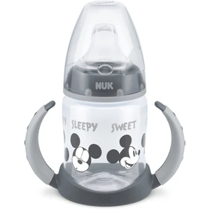 NUK First Choice Mickey Mouse tréningový hrnček s držadlami 6m+ Grey 150 ml