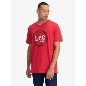 Lee Tričko World Tee Warp Red - Pánské