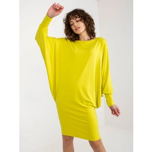 Lime Ladies Bat Dress Viscose