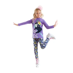 Denokids Sloth Girl's Tunic Tights Set