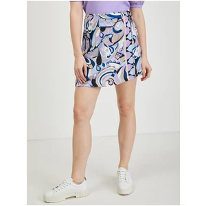 Blue-purple Women's patterned wrap skirt/shorts ORSAY - Ladies