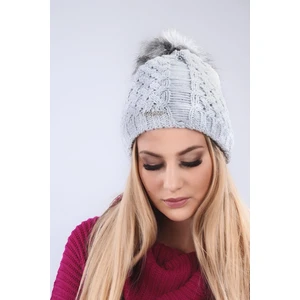 Light gray winter cap