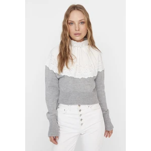 Trendyol Sweater - Gray - Regular fit