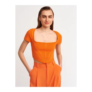 Dilvin Blouse - Orange - Regular fit