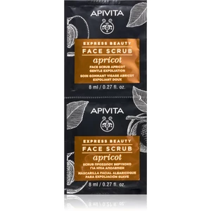 Apivita Express Beauty Apricot jemný čistiaci peeling na tvár 2 x 8 ml