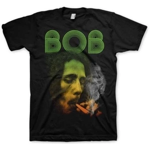 Bob Marley T-shirt Smoking Da Erb Graphisme-Noir S