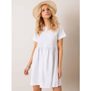 RUE PARIS White dress with rolled up sleeves