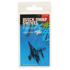 Giants fishing rýchlo obratlík quick swap swivel 10 ks-veľkosť 12