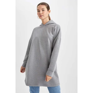 DEFACTO Thin Sweatshirt Fabric Regular Fit Long Sleeve Tunic