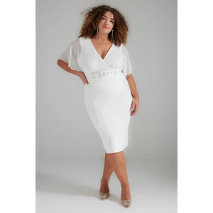 Trendyol Curve White Woven Bridal Pencil Skirt