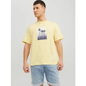 Light Yellow Men's T-Shirt Jack & Jones Splash - Men