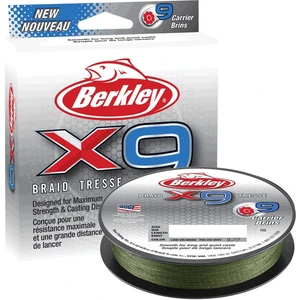 Berkley splétaná šňůra x9 low vis green-průměr 0,43 mm / nosnost 59,7 kg