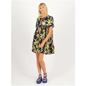 Yellow-Blue Women Floral Dress Blutsgeschwister Seeds Of Love - Women