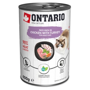 Konzerva Ontario Chicken with Turkey flavoured with Sea Buckthorn 400g