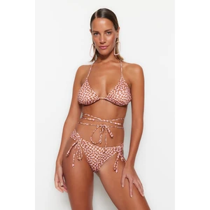 Trendyol Geometric Patterned Tunnel Normal Leg Bikini Bottom