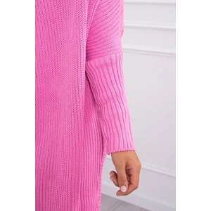 Sweater with batwing sleeve light pink