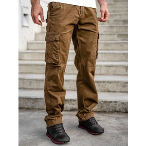 Pantaloni cargo maro cu curea Bolf CT8906