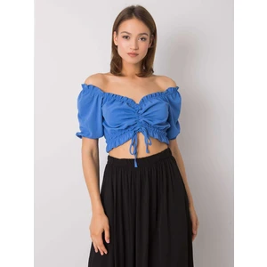 RUE PARIS Blue short blouse