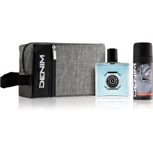 Denim Black darčeková kazeta voda po holení 100 ml + dezodorant 150 ml + kozmetická taška pre mužov