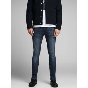 Tmavě modré skinny džíny Jack & Jones Liam - Pánské