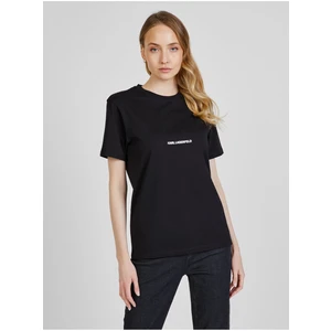 Tričko Karl Lagerfeld Unisex Logo T-Shirt - Černá - M