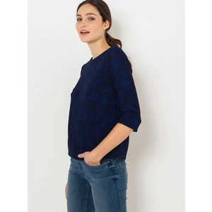 Dark blue patterned T-shirt CAMAIEU - Women