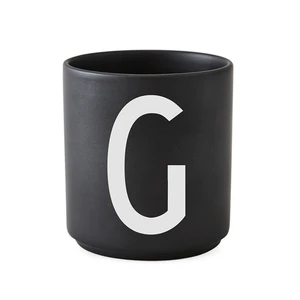 Porcelánový hrnek G DESIGN LETTERS - černý